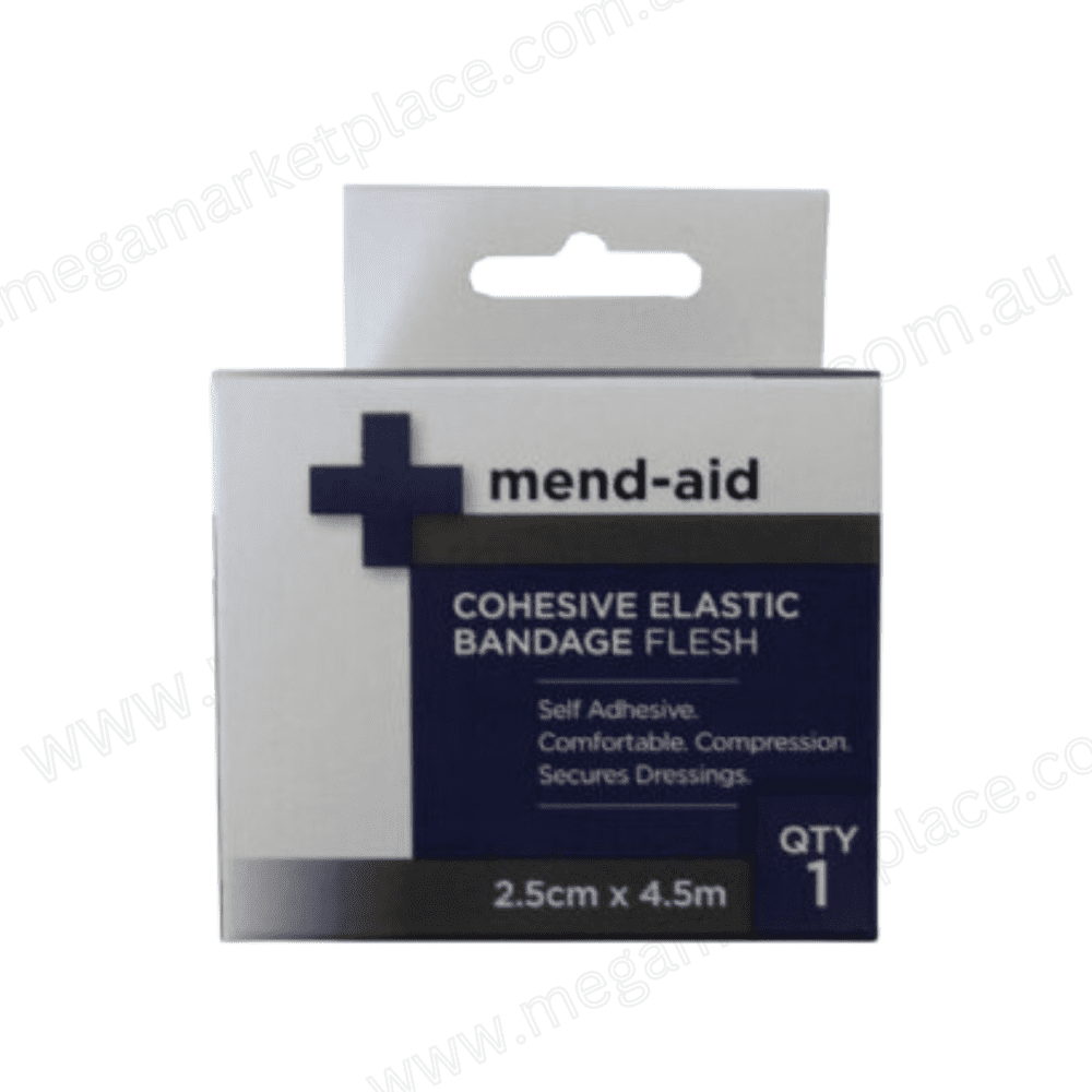 MEND-AID COHESIVE ELASTIC BANDAGE FLESH 2.5CM X4.5M