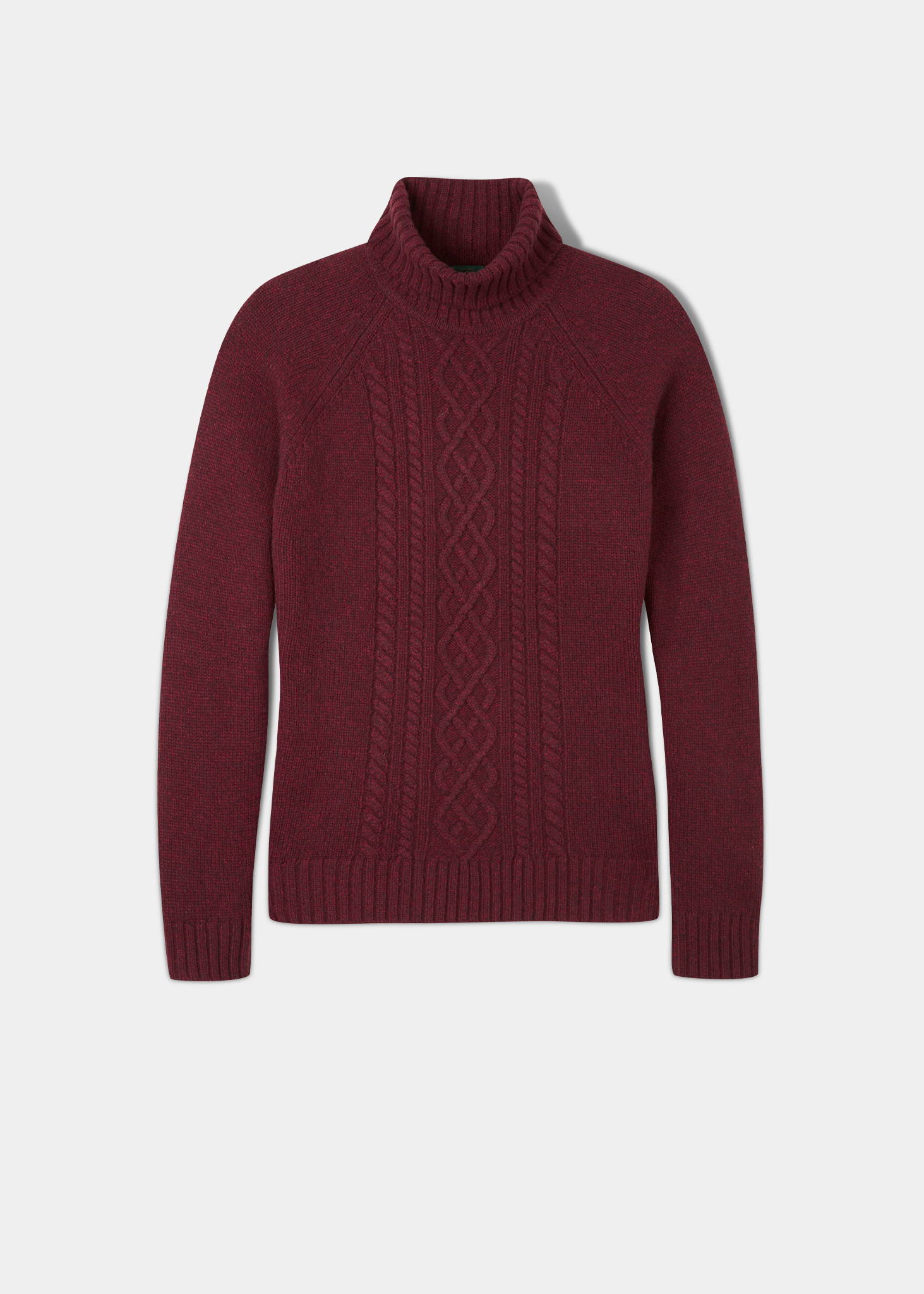 BRIGHTMERE LADIES ROLL NECK JUMPER IN BORDEAUX