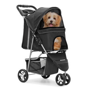Foldable Pet Stroller 3 Wheels, Black