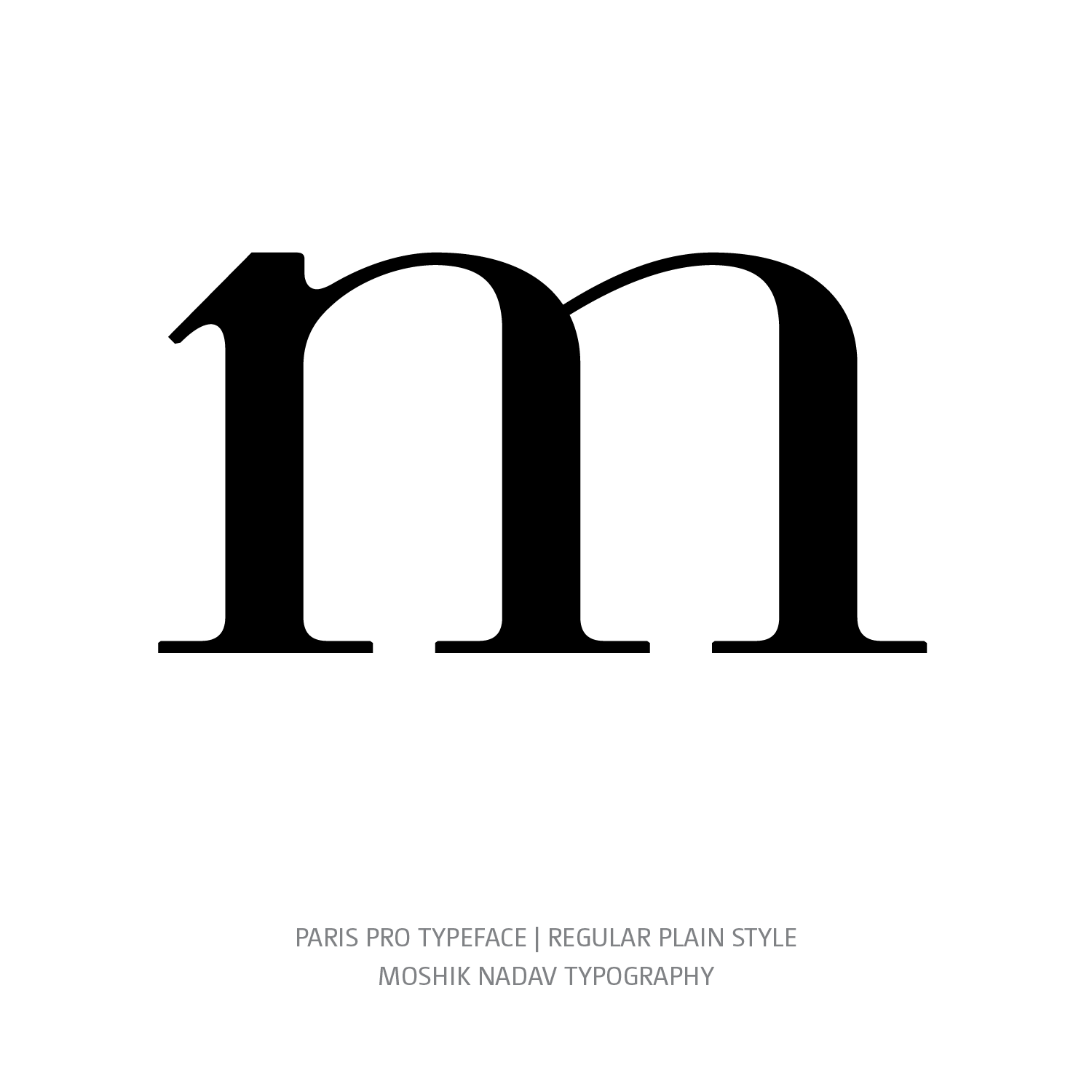 Paris Pro Typeface Regular Plain m