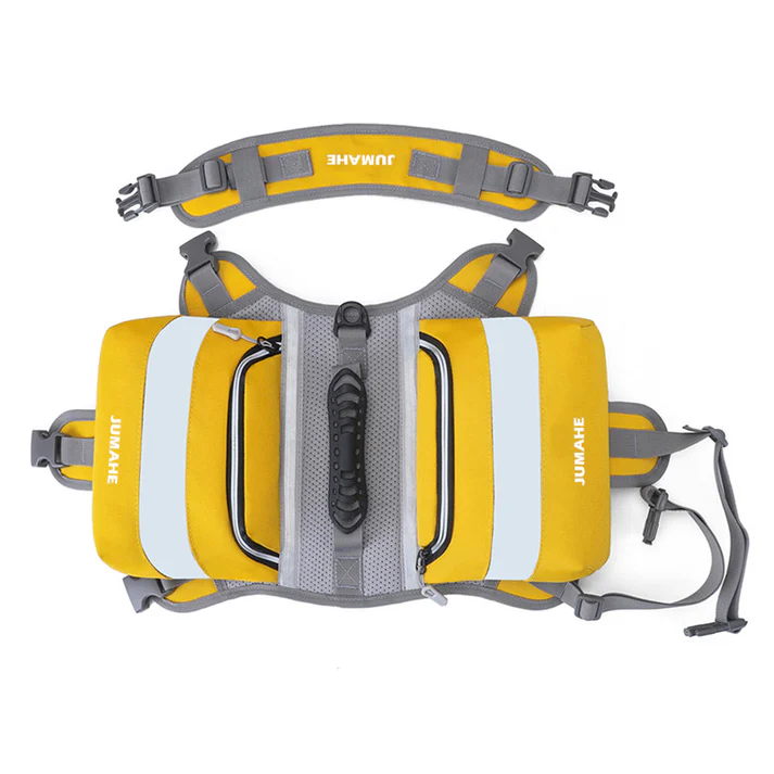 Saddle Bag Dog Backpack - Adjustable Harness Pack for Hiking, Camping & Travel with Medium to Large Dogs