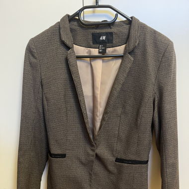 Blazer, braun-schwarz kariert, H&M