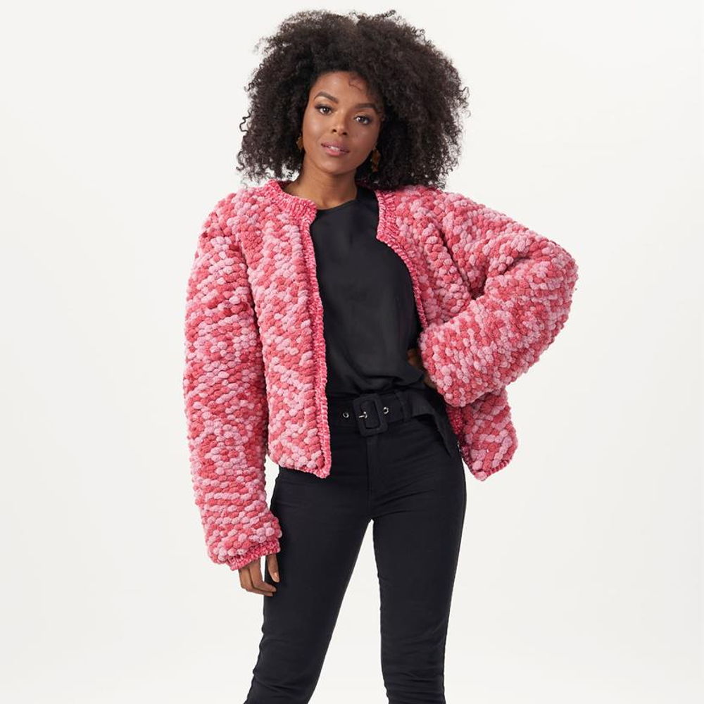 Pompom Jacket Knitting Pattern