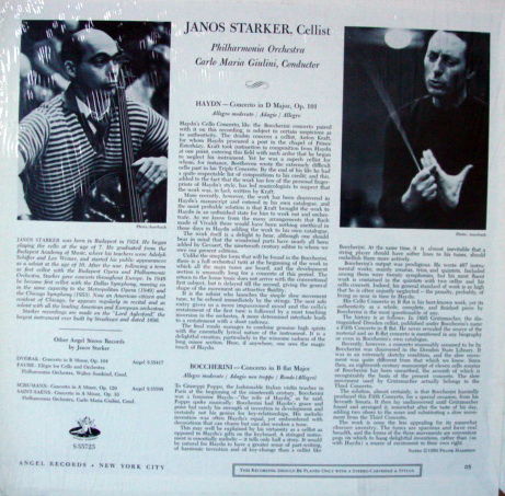 EMI Angel / JANOS STARKER, - Boccherini-Haydn haydn cel...