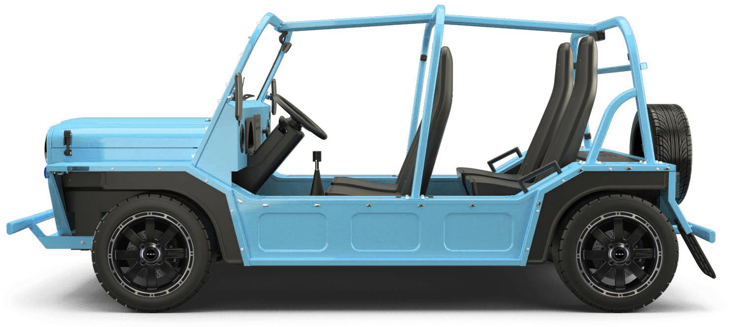 MOKE Electric Vehicles + HD Golf Wheels 8-Point Custom Wheel & Tire Packages for Honolulu Blue 14 inch with Tire