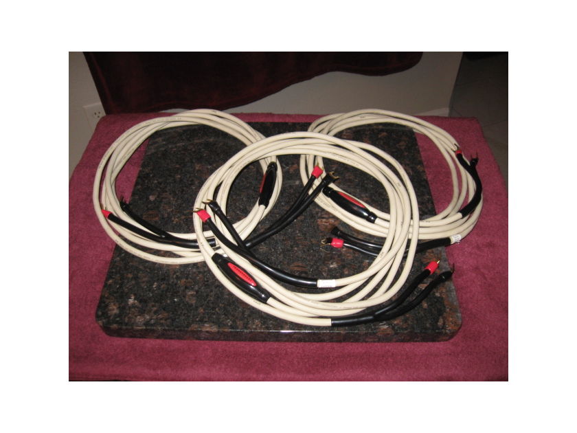 TRANSPARENT AUDIO The Wave 100 (3) - 15' Speaker Cables  with U Lug/Spade Connectors "Price Lowered 3/3/18"