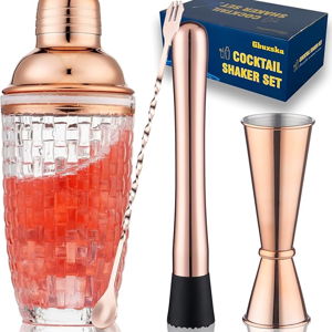 Cocktail Shaker Set in Rose Gold