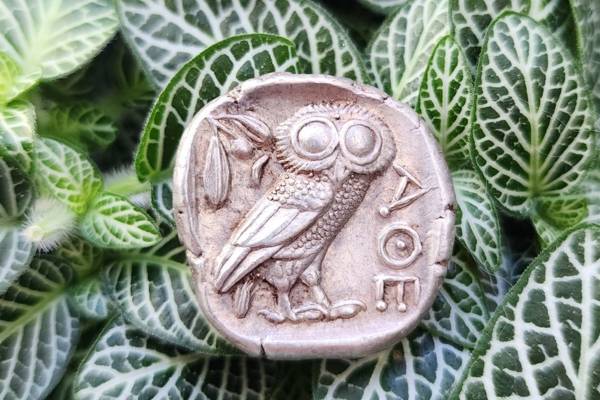 Ancient Athenian Greek Owl Coin