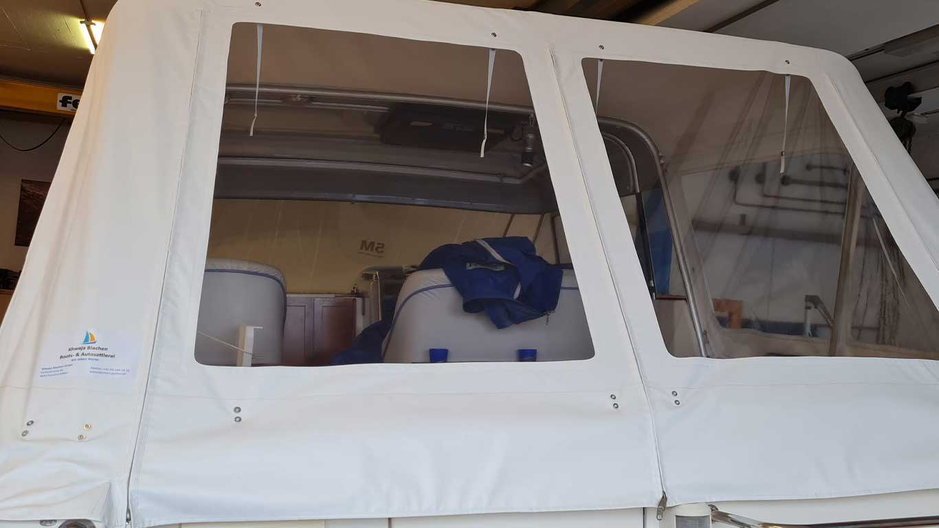 Bootsblachen-  Bootsverdecke und Persenninge Kabinen mit Fenster