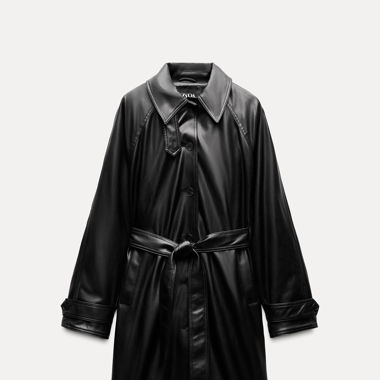 Kunstleder Trenchcoat