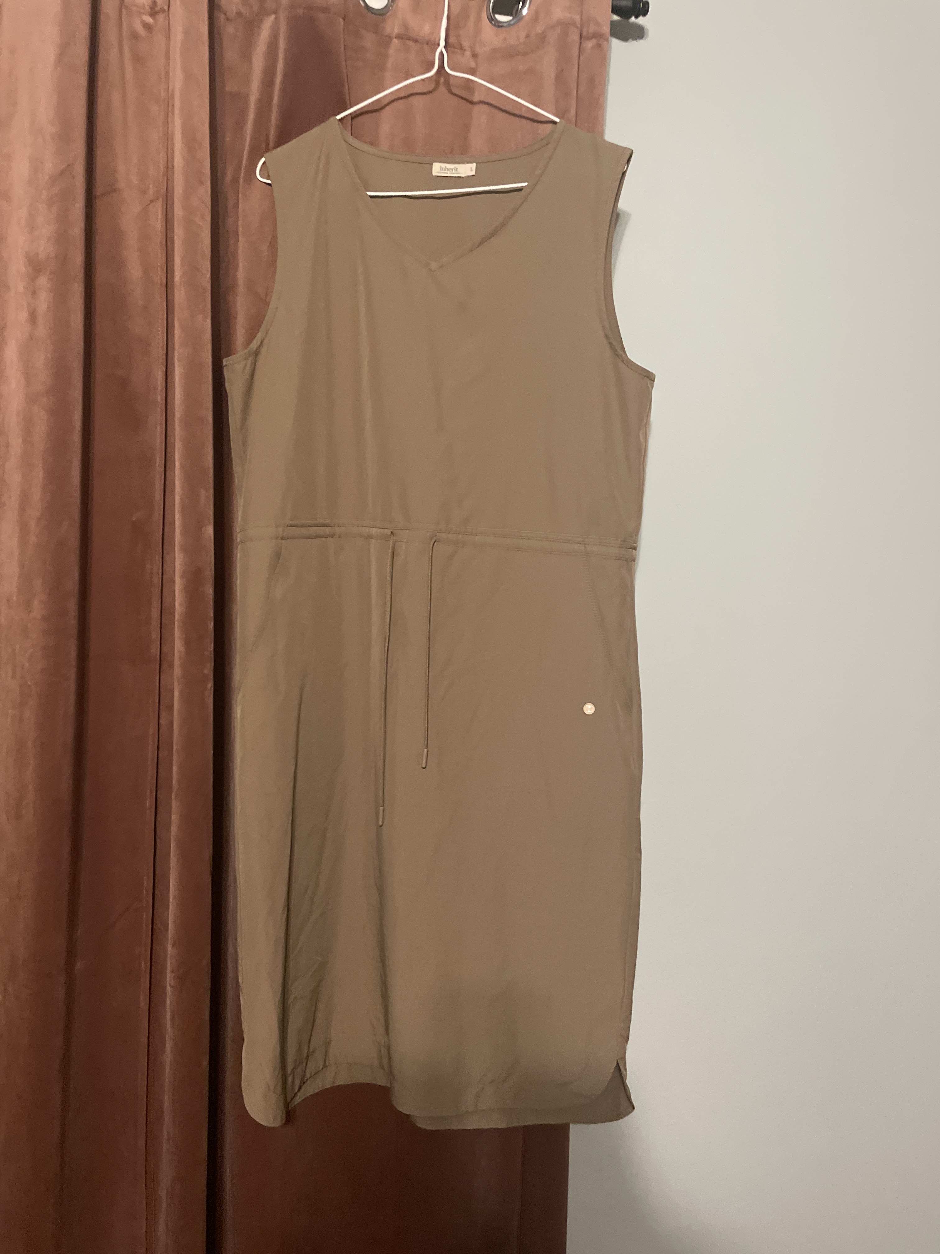 Rory Taupe Sleeveless Midi Dress - $25.00 | Inherit Re-Threaded