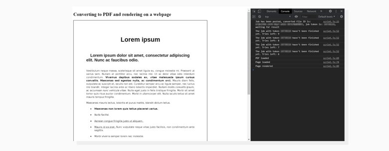 Screenshot of a converted file displayed via PDF.js