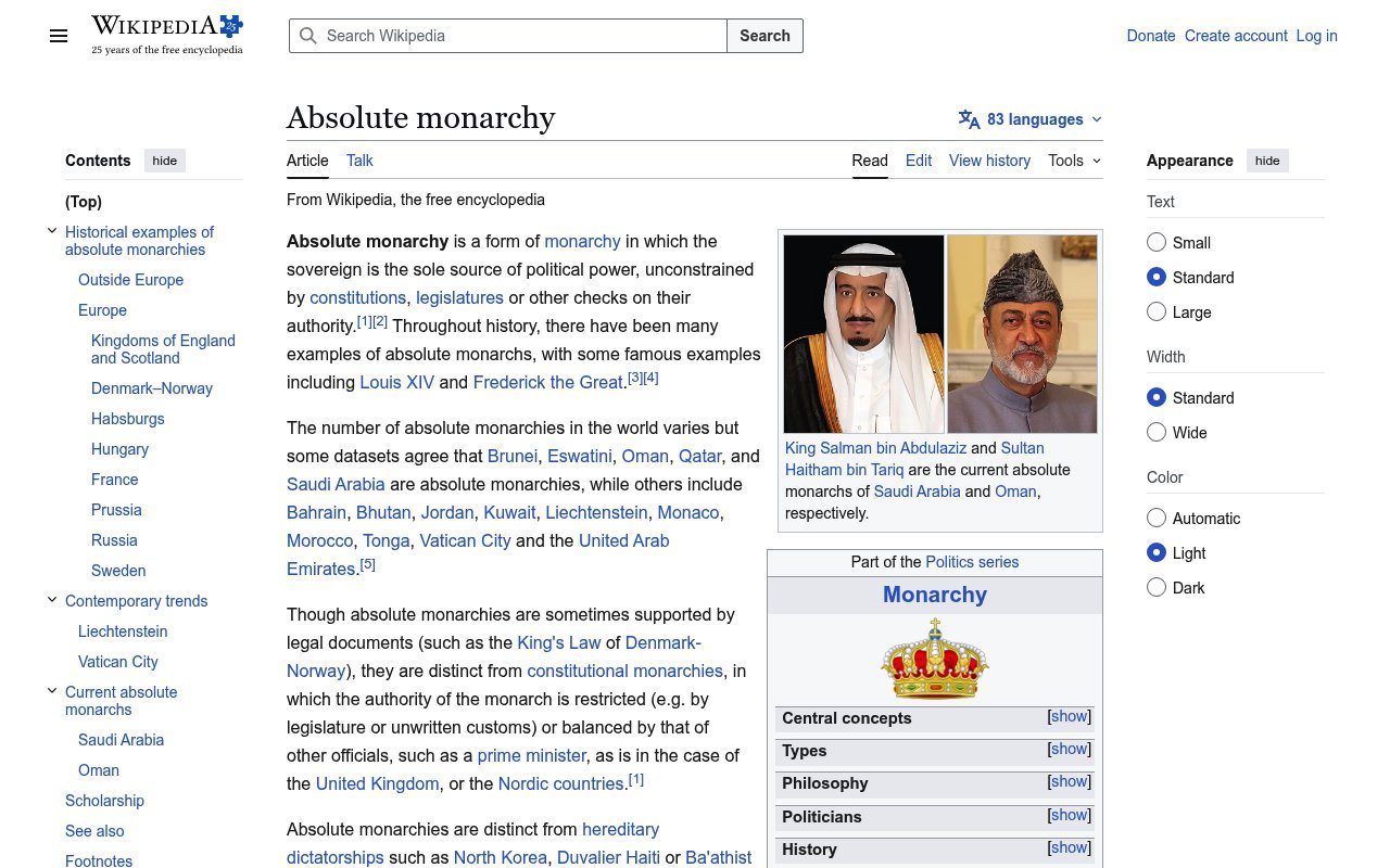 Absolute Monarchy - Wikipedia