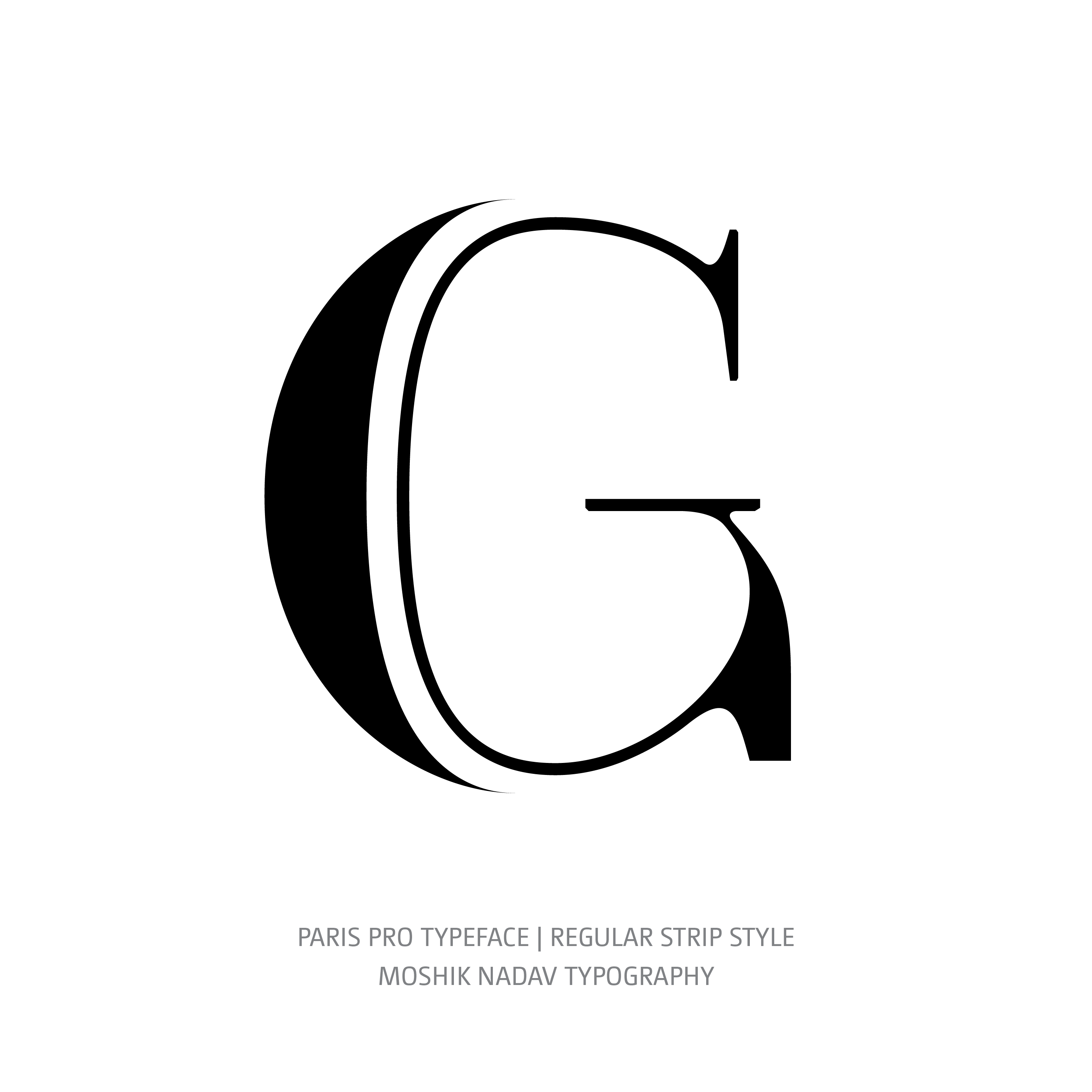 Paris Pro Typeface Regular Strip G