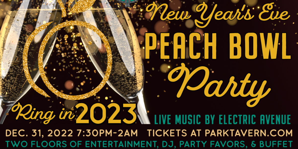 All-Inclusive NYE Peach Bowl Party with DJ, Open Premium Bar, Buffet, & NYE Performance and Countdown with Electric Avenue The 80’s Experience promotional image