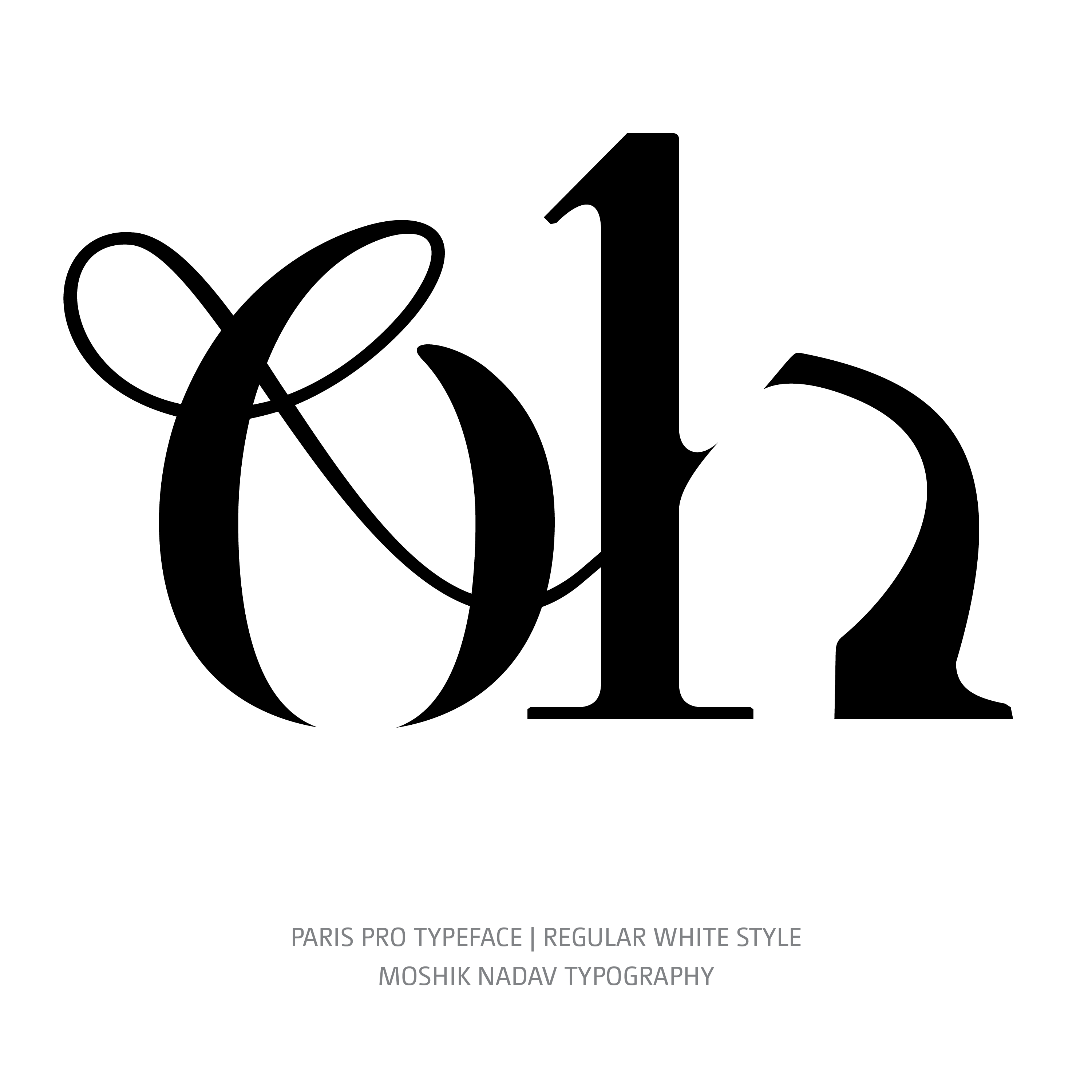 Paris Pro Typeface Regular White oh ligature