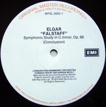 ★Audiophile★ MFSL / BOULT, - Elgar Falstaff-Symphonic S...