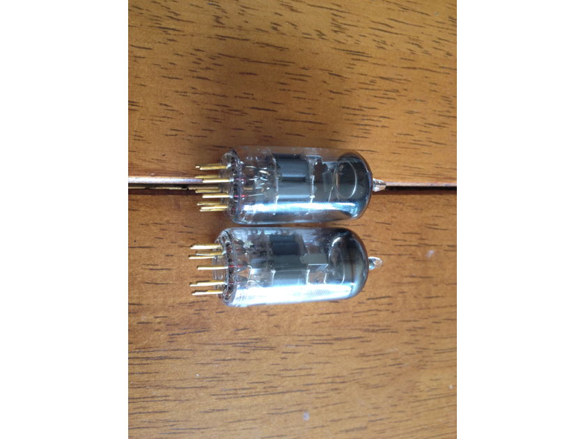 Siemens Germany NOS E88CC super 6DJ8 6922 gold pins strong matched tube pair holy grail