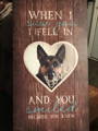 German Shepherd with personalized canvas print