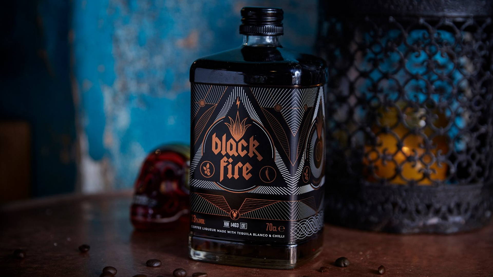 Featured image for Black Fire is a Coffee Liqueur That Is Bringing Beautiful Linework Illustration