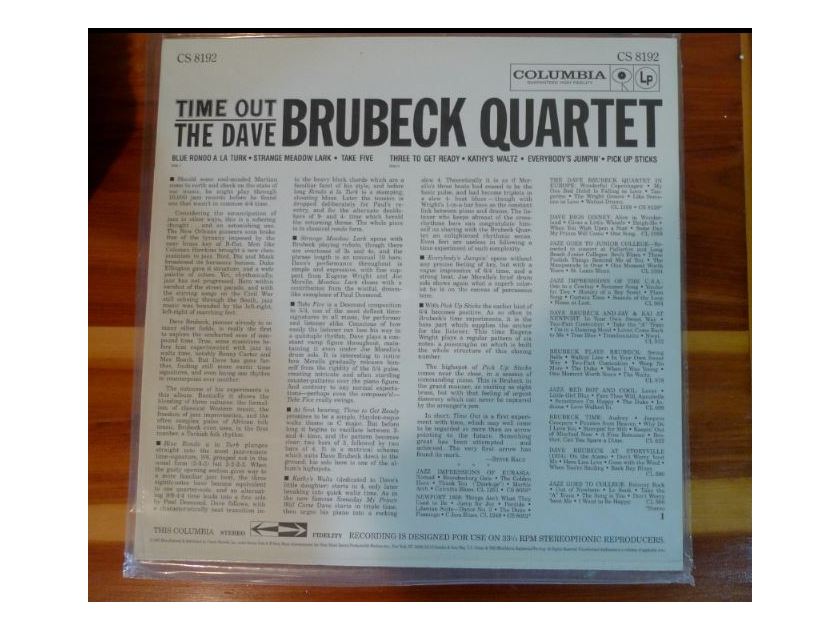 Dave Brubeck - Time Out Classic Records original reissue 180G 1990's Sealed