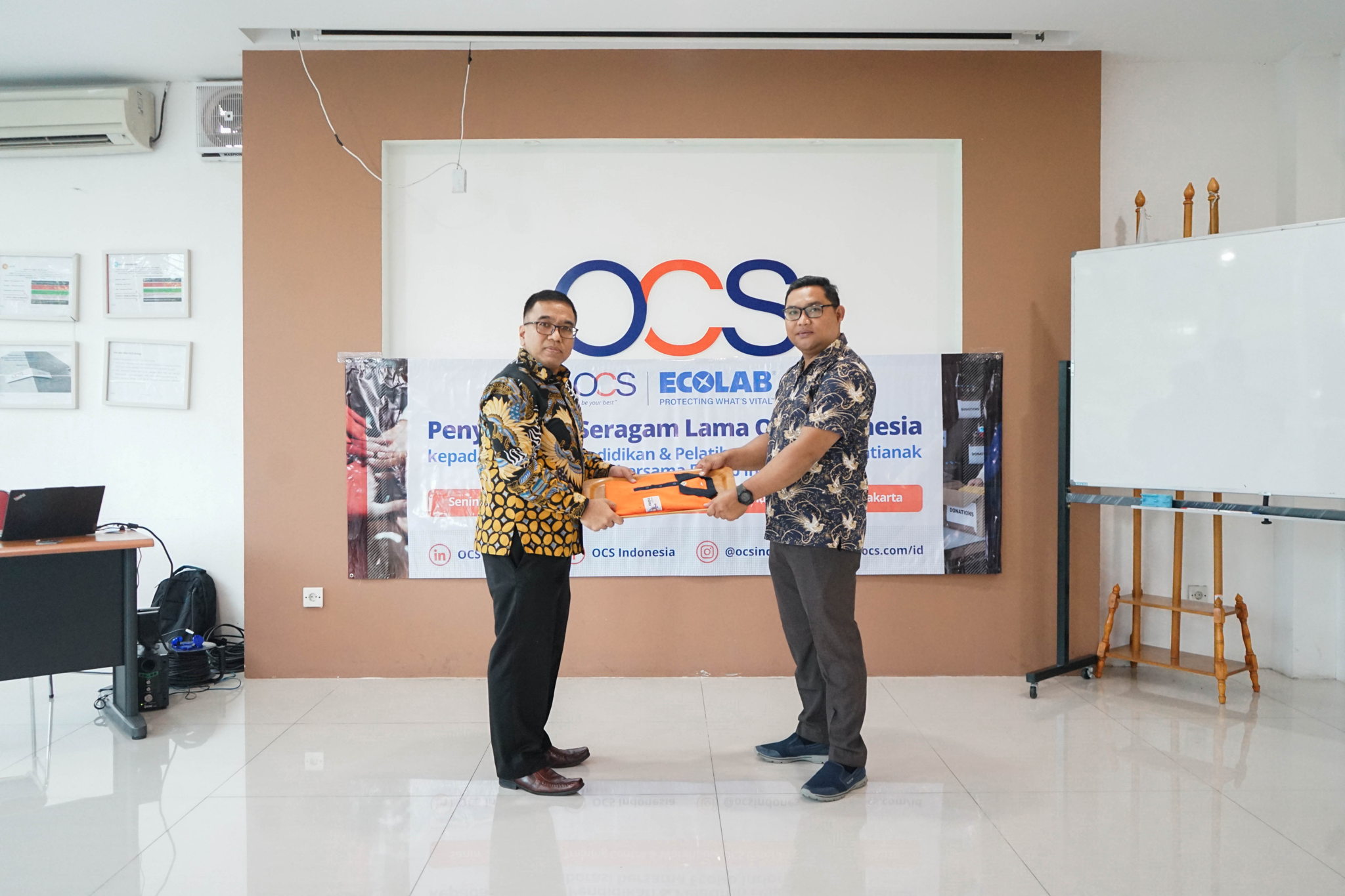 OCS and Ecolab Indonesia Donate Old Uniforms