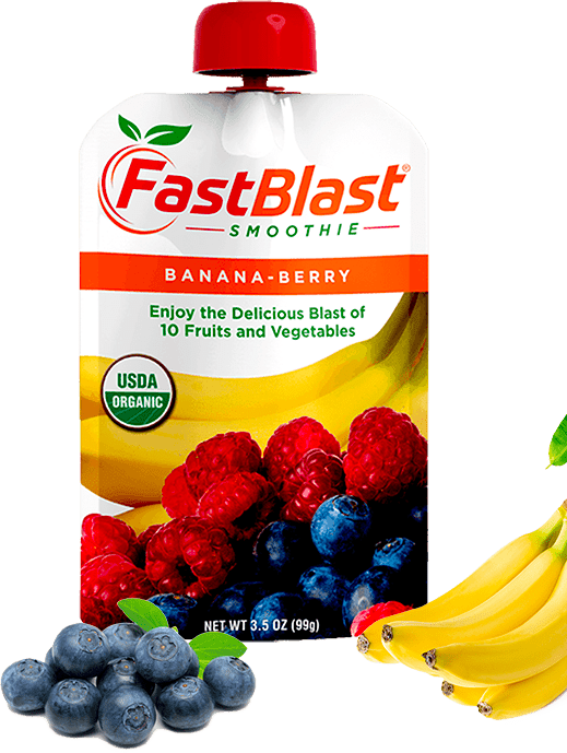 Fastblast banana-berry smoothie pouch