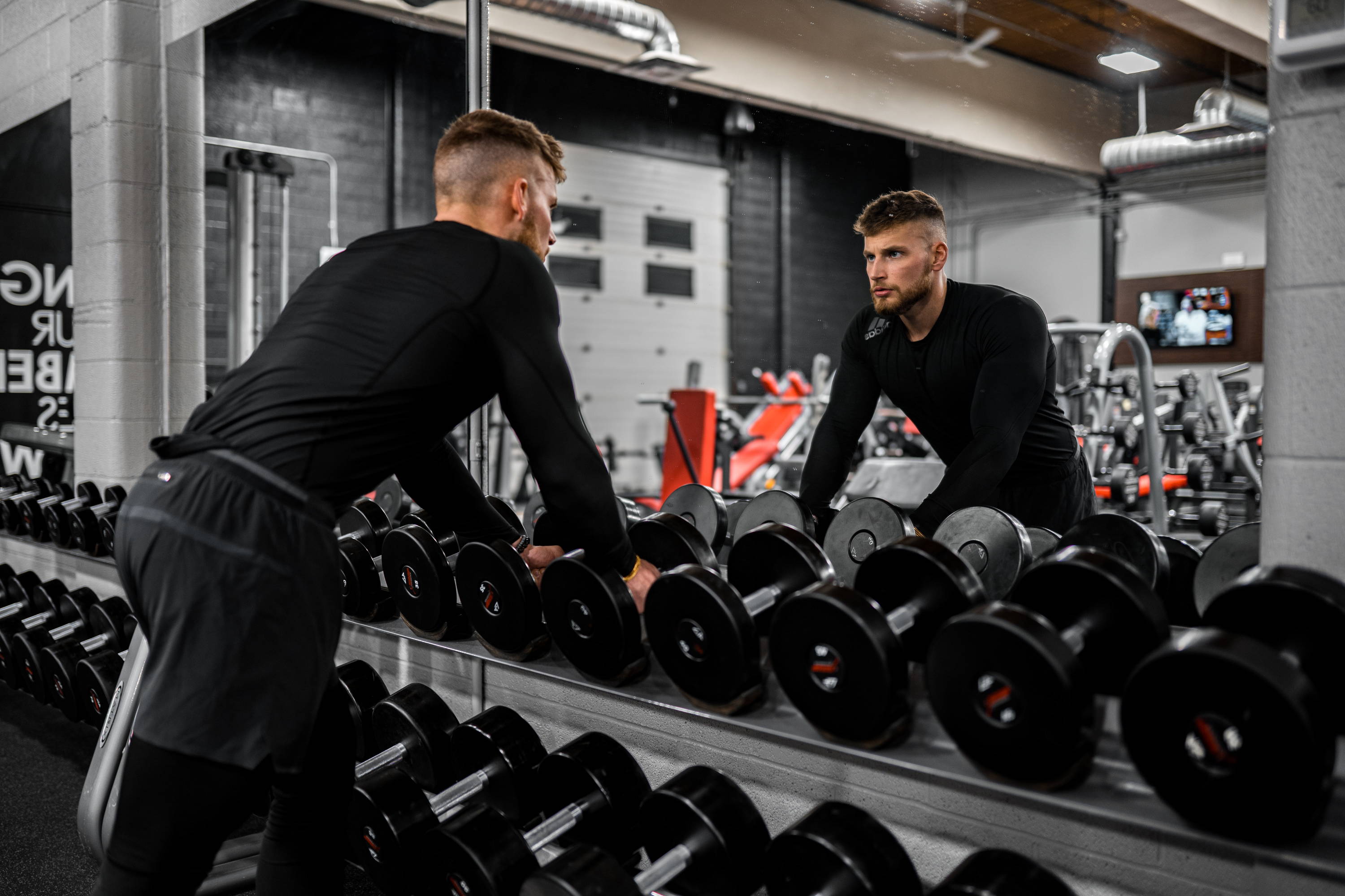 Dumbells in Gym