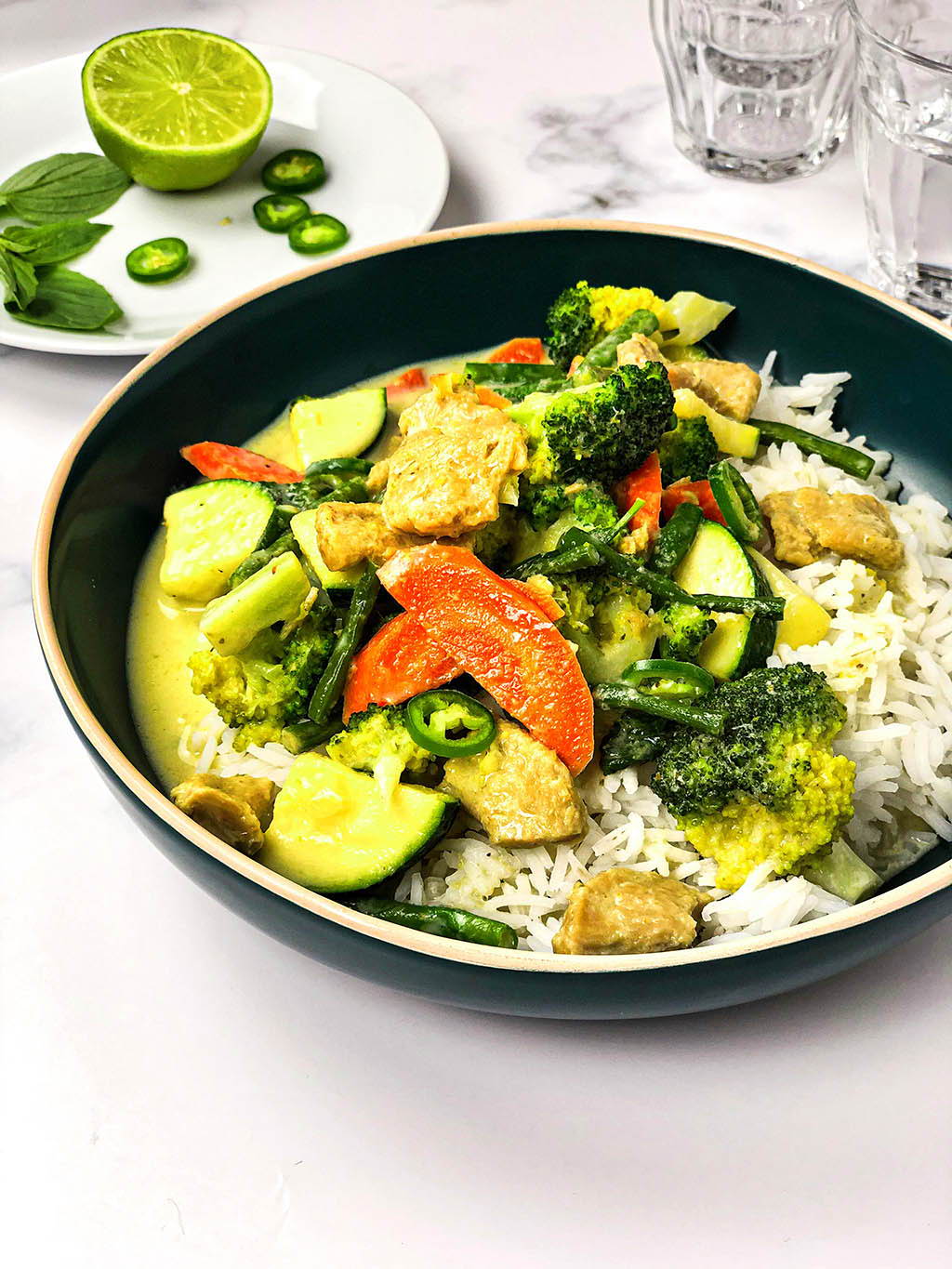 Vegan groene curry