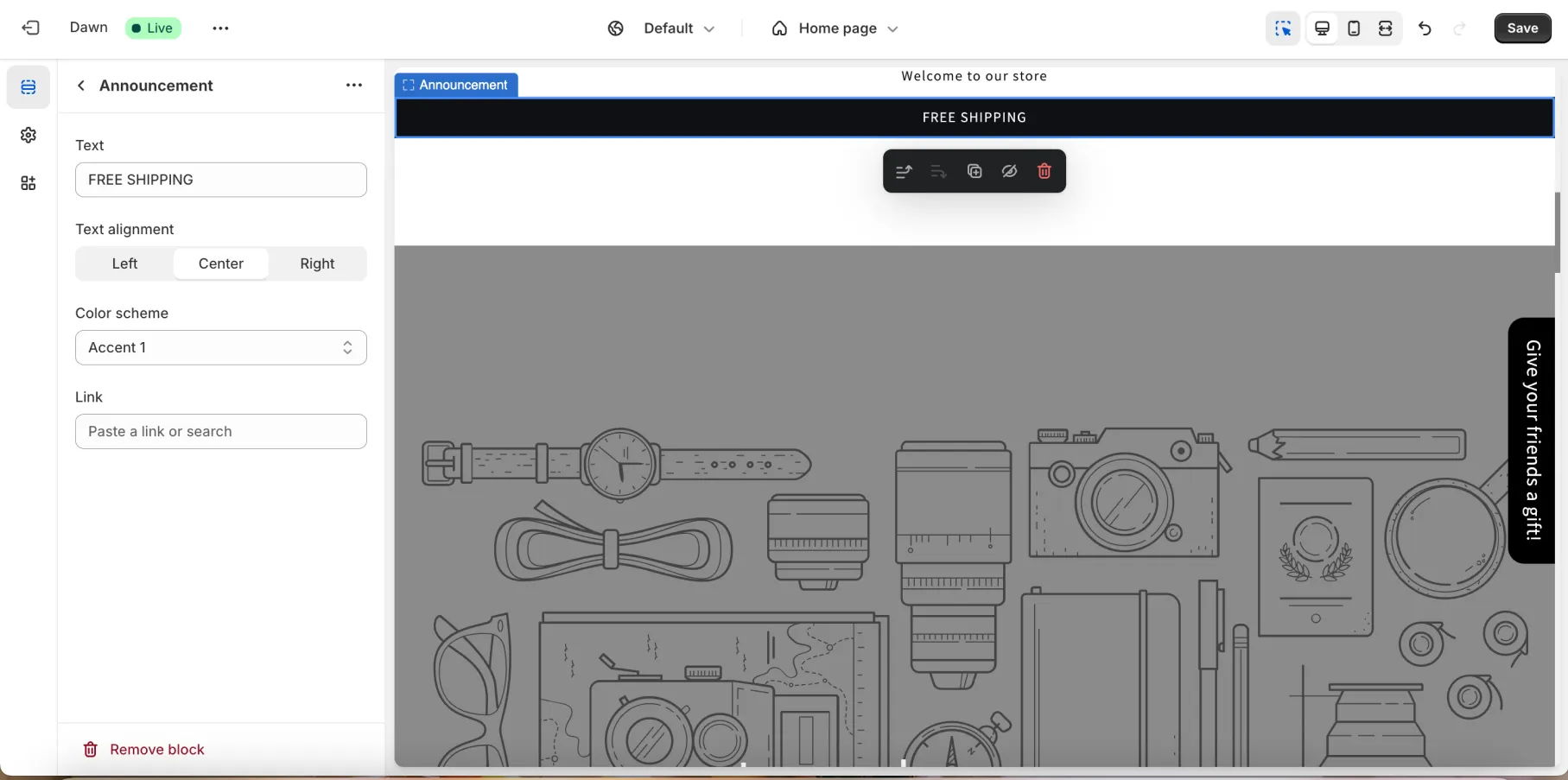 Create Shopify free shipping bar