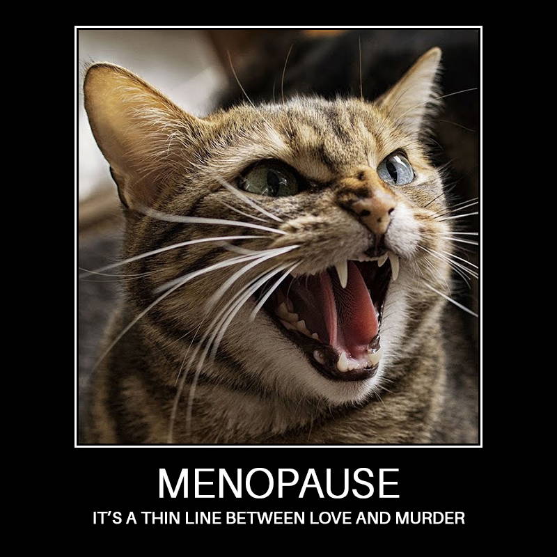 menopause causes females to act cranky and angry