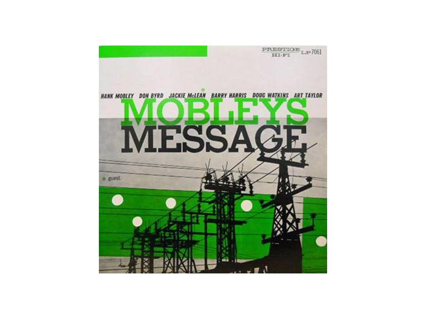 Hank Mobley - Mobley's Message Analogue Productions Prestige  Mono 200 gram vinyl