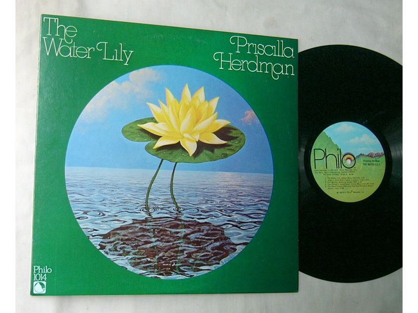 PRISCILLA HERDMAN -  - THE WATER LILY - RARE 1977 AUTOGRAPHED FOLK LP - PHILO