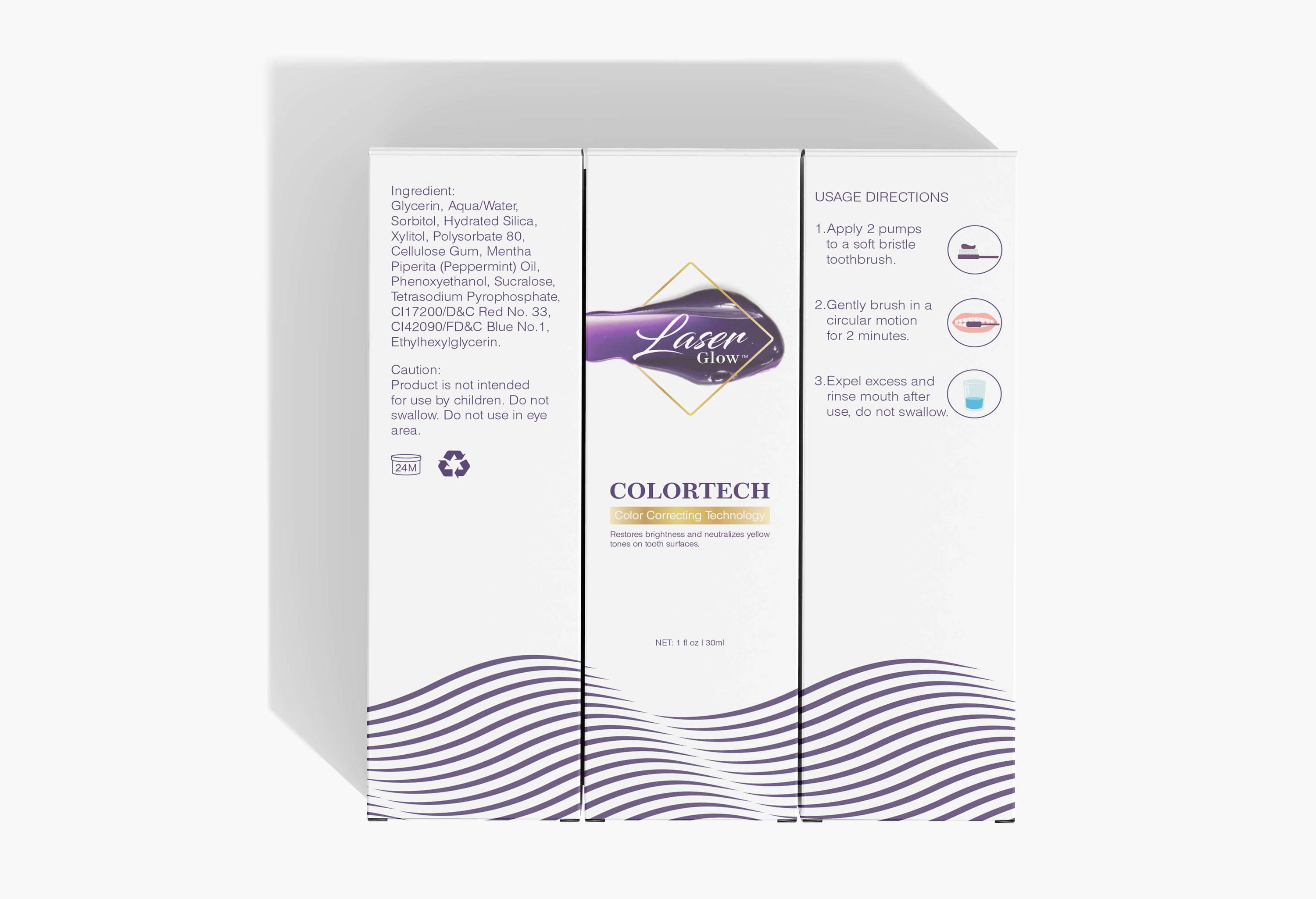 laserglow purple toothpaste