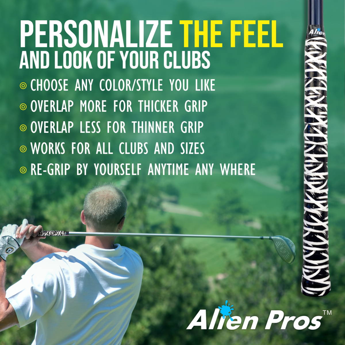 US] Alien Pros Golf Grip Wrapping Tapes G-Tac (24-Pack) – Alien 