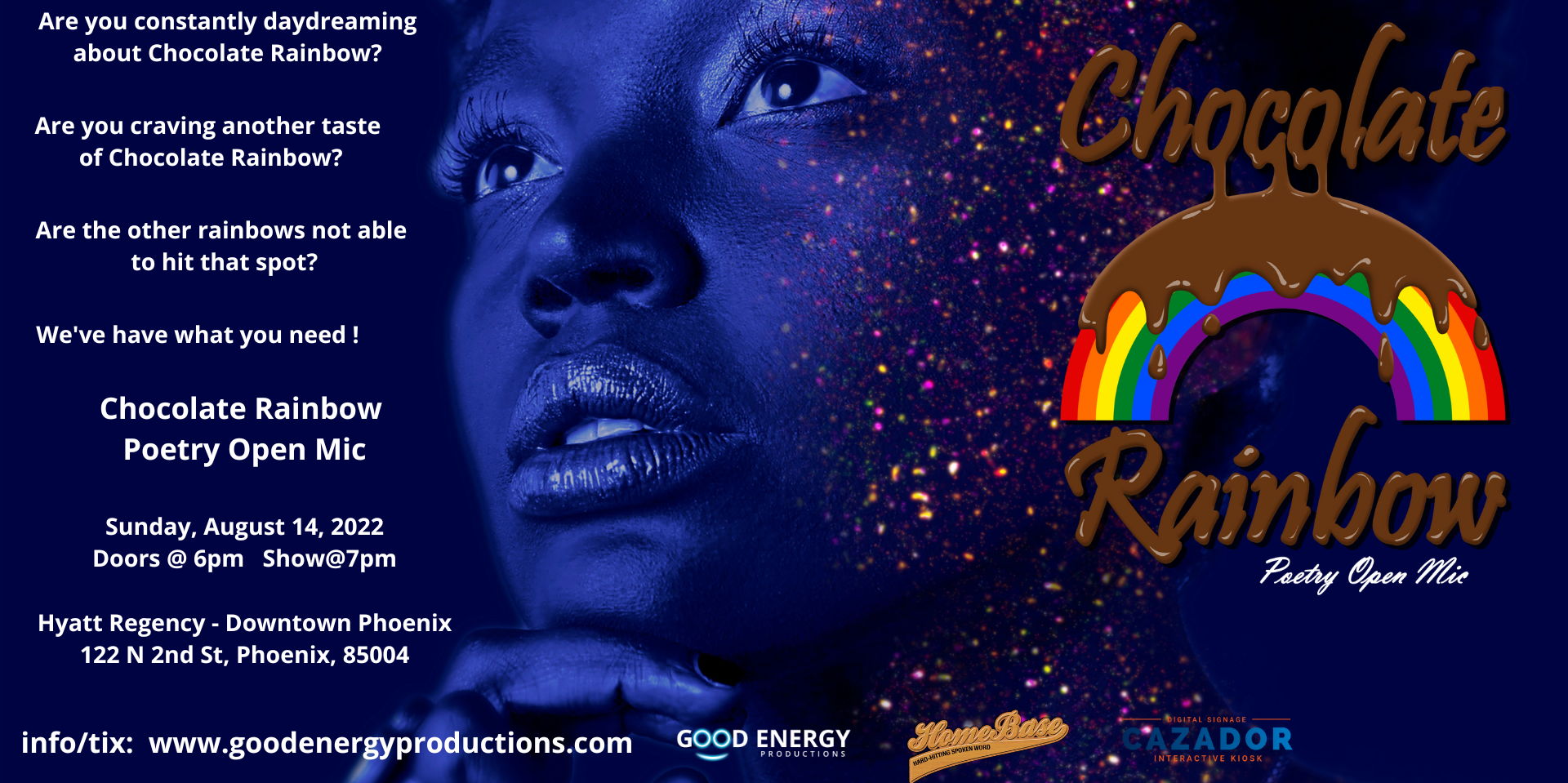 Chocolate Rainbow Poetry Open Mic promotional image