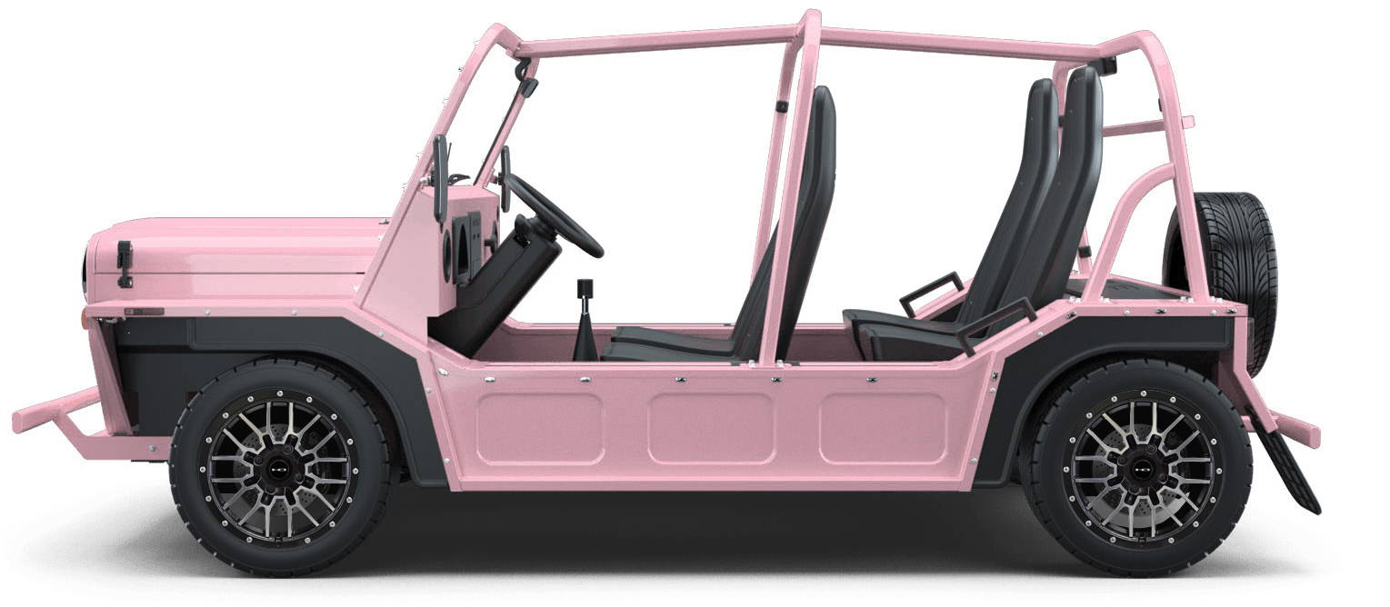 MOKE Electric Vehicles + HD Golf Wheels RTC Custom Wheel & Tire Packages for Flamingo Pink 14 inch with Tire