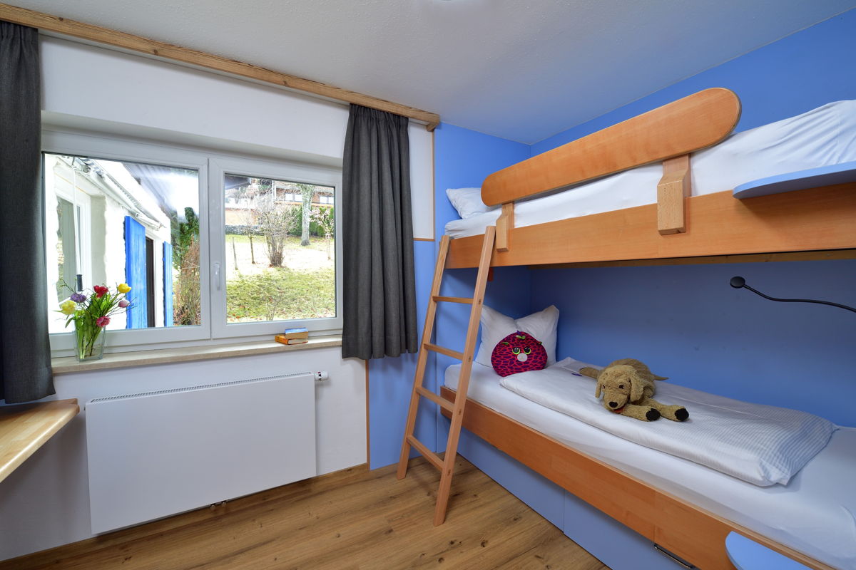 Etagenbett im Schlafbereich der Ferienwohnung in Riezlern