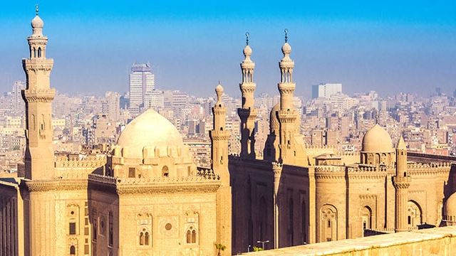 The great Mosques of Sultan Hassan and Al-Rifai in Cairo, Egypt