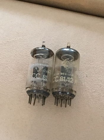 Rare Telefunken  12at7 6201 matched pair test NOS