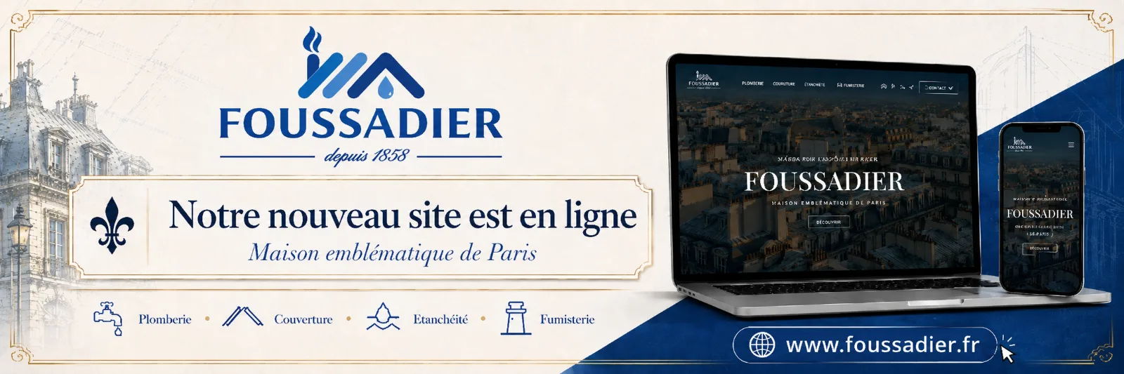 Clichy : FOUSSADIER Rénove un Bandeau de Façade avec Maîtrise
