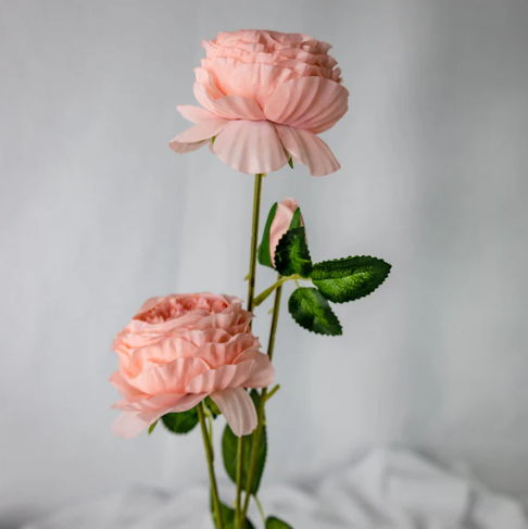 Pale Pink Peony Mini Bloom - Realistic Artificial Flowers - Image 2