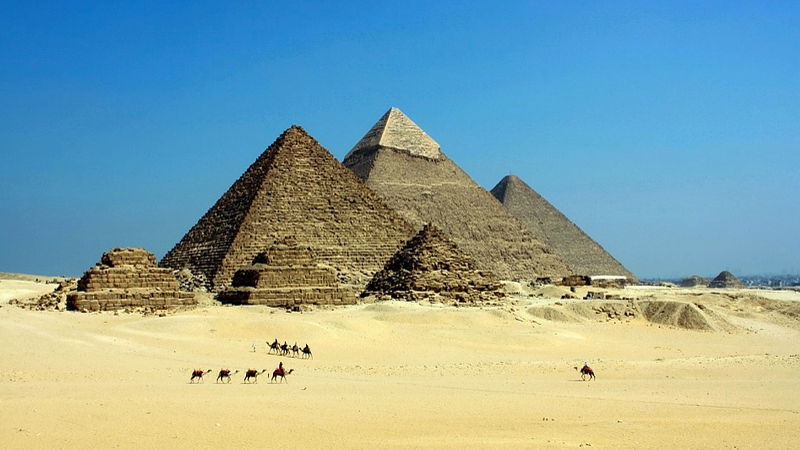 The Great Pyramids in Gisa, Egypt 