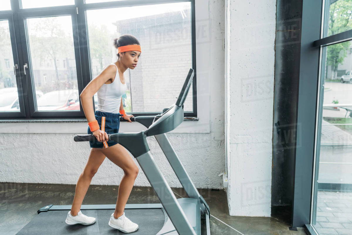 girl running treadmill girl running treadmill
