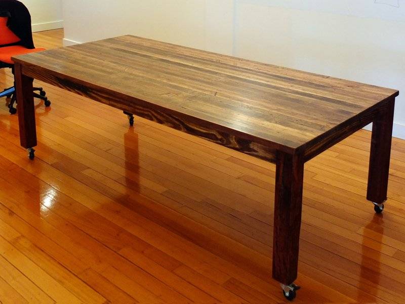 recycled timber dining and coffee tables