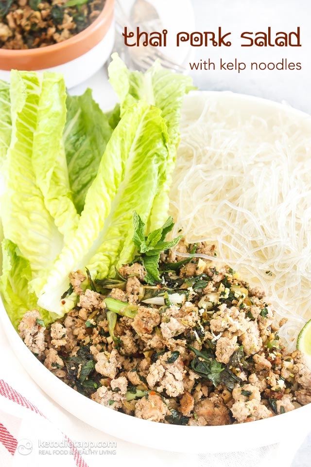 Thai Pork Salad with Kelp Noodles
