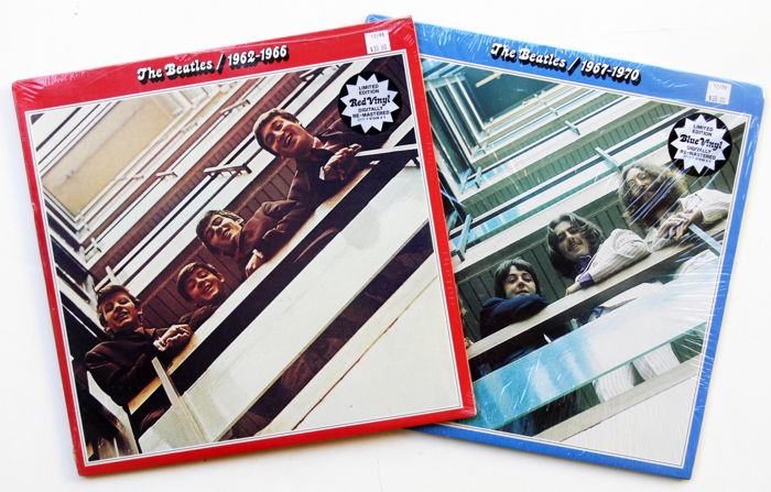 BEATLES SEALED LP's - RED & BLUE COLORED VINYL  1962-1...