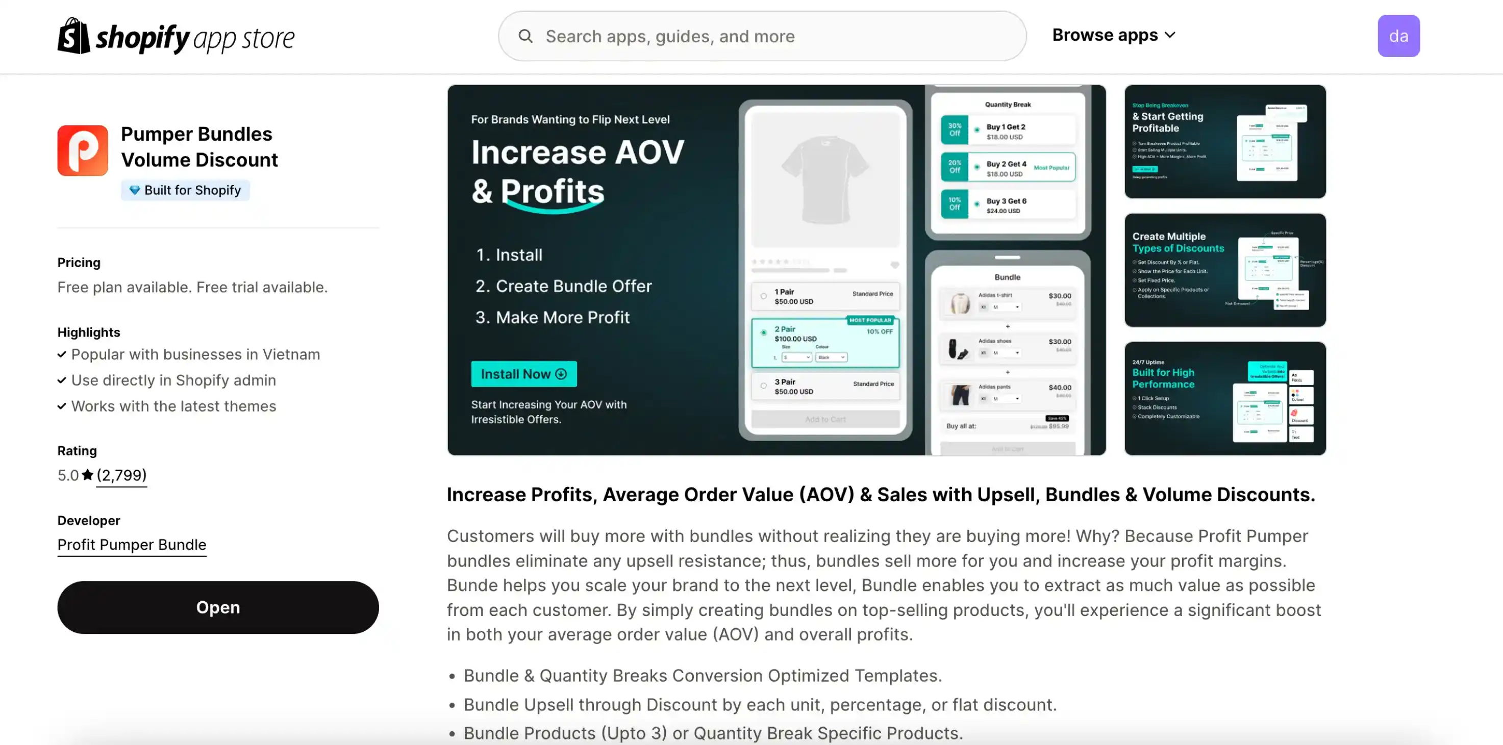 pumper bundles volume discount