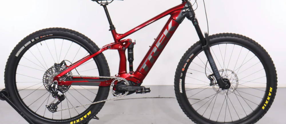 a Trek Rail 5d full suspension electric mountain bike