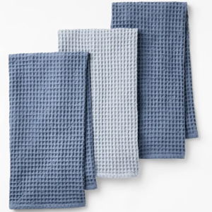 3pc Waffle Kitchen Towels - Figmint™: Blue